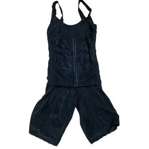 Black Full Body Shape Wear Sz 32-34L Adjustable Straps Womens